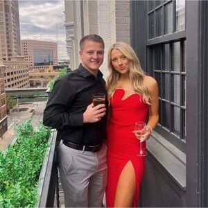 NWT Amanda Uprichard Strapless Puzzle Midi Dress